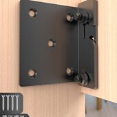 3mm加厚床挂钩重型插片加固五金铰链固定扣家具实木床扣连接配件