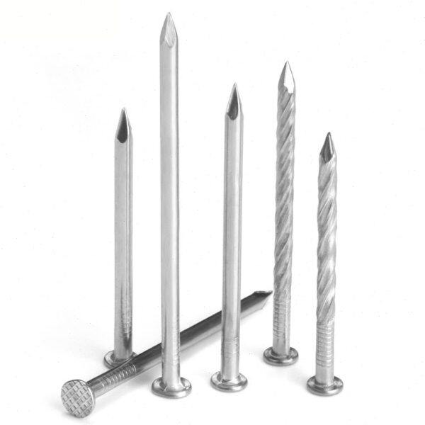 304不锈钢钉圆钉元木工钉木头水泥钉地板龙骨麻花洋钉加长铁钉子