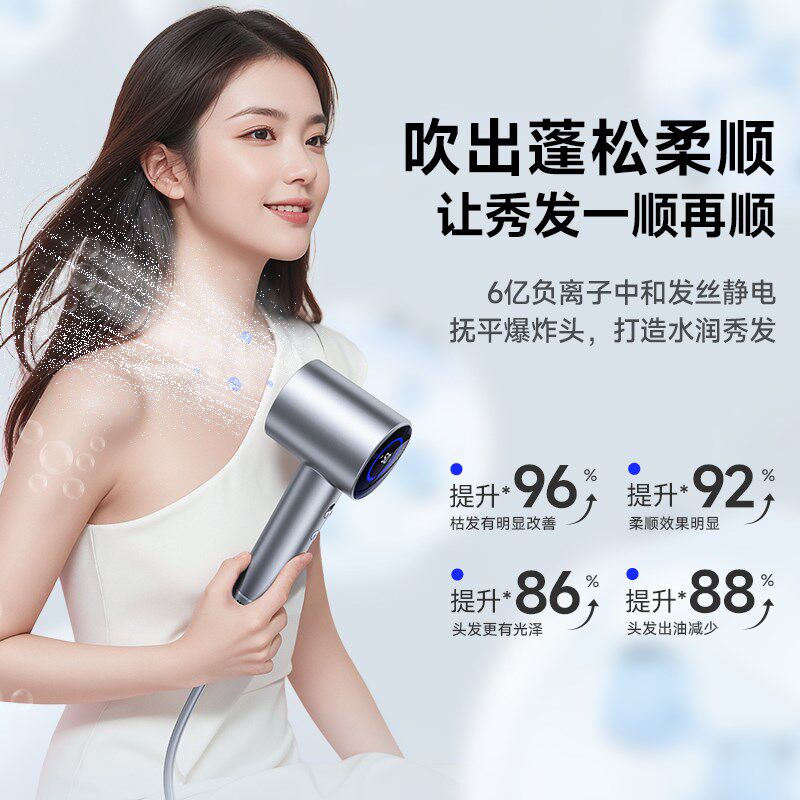 VTT高速吹风机负离子护发静音速干不伤发家用大风力小便携电吹风