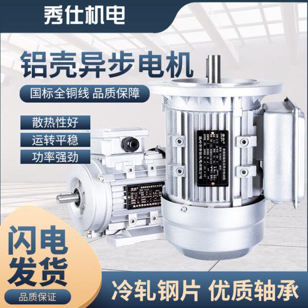 YL8014 8024 550 750W 单相220V铝壳电机 国标全铜单相异步电动机