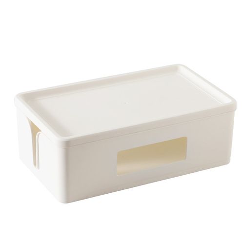 排插收纳盒插线板数据线理线盒插排插座桌面理线器充电器收纳盒