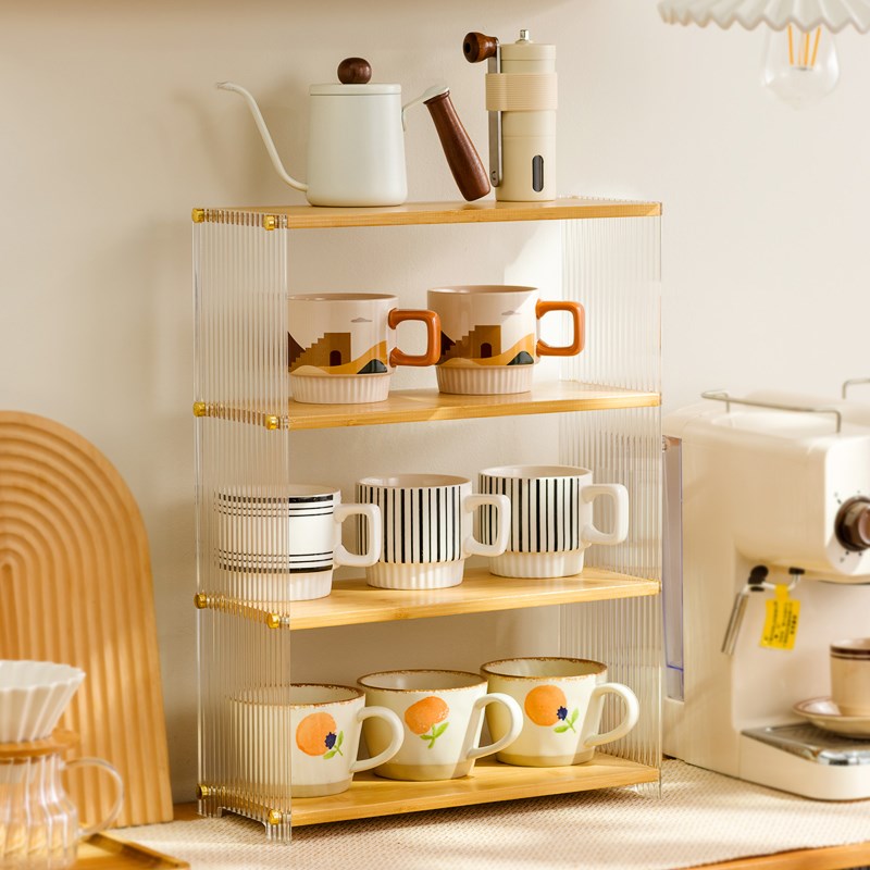 咖啡杯收纳架马克杯茶杯置物架桌面高颜值杯架吧台网红水杯放置架