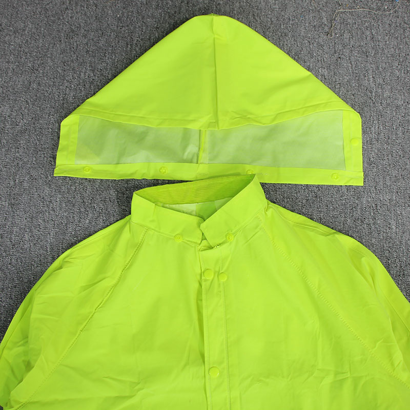 外贸男大码压胶雨衣雨裤套装防水骑行服反光工作服背带分体两件套
