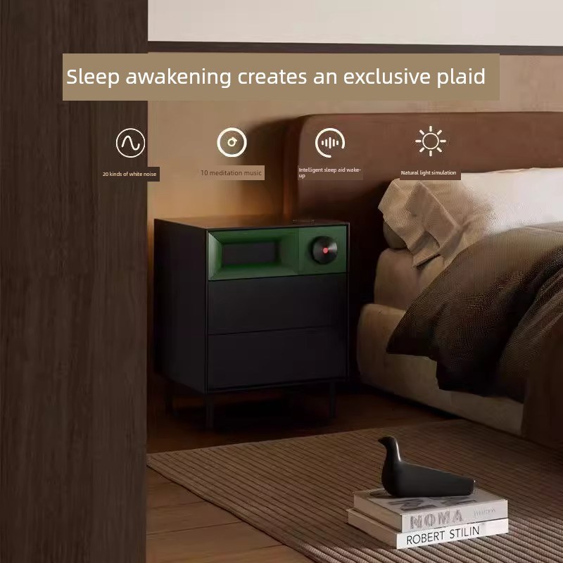 镜子艺术S1侧柜舒适睡眠蓝牙扬声器记录覆古家庭音频智能闹钟指纹