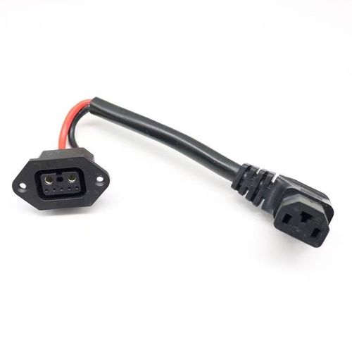 雅迪锂电池2+5转换品字头转接线转换插头星恒雅迪电动车新国标品