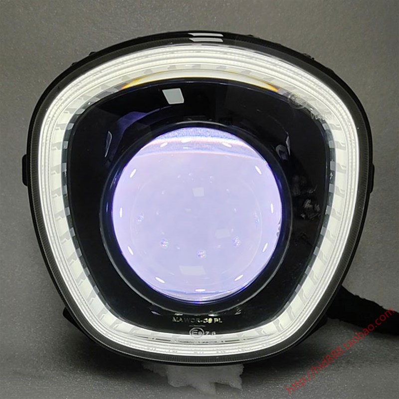 适用南方梦拉丽莎飞戈150改装大灯总成3寸LED双光透镜恶魔眼升级