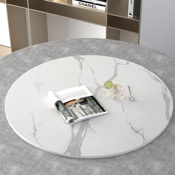 转盘餐桌转盘家用圆桌旋转转盘底座桌面饭桌手动转台带轨道展示台