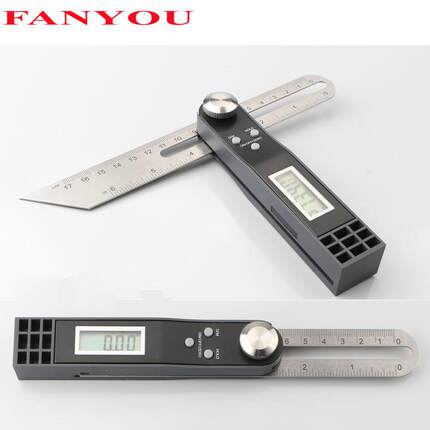 凡莜数显角度尺活动滑动T型量角器尺角度仪水平尺倾角仪卡尺
