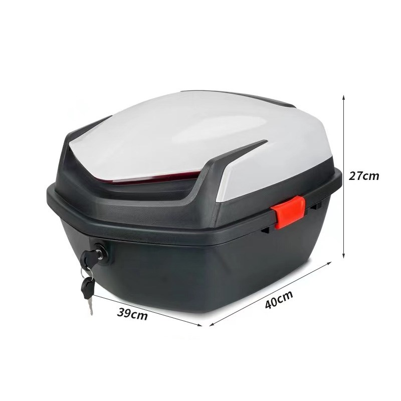 坦克尾箱电动车方形通用大容量机车后备储物行李箱加厚可定制色