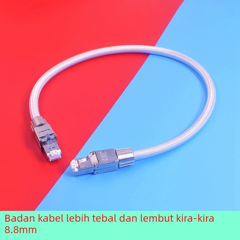 优选推荐旗舰HIFI纯银网线CAT 6/7/8类千兆音频线RJ45 LAN信号线