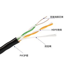 室外四芯网线无氧铜网络线 四芯双绞线4芯电话线宽带线监控线纯铜