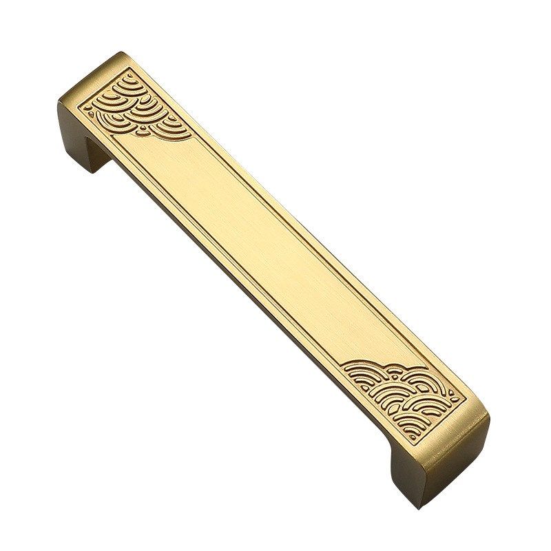 复古新中式高档黄铜柜门拉手简约轻奢橱柜衣柜拉手柜子门抽屉把手