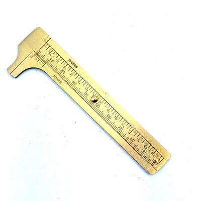 德国猎人HUNTER  迷你随身黄铜游标卡尺 80/100mm 3 4寸 游标卡尺
