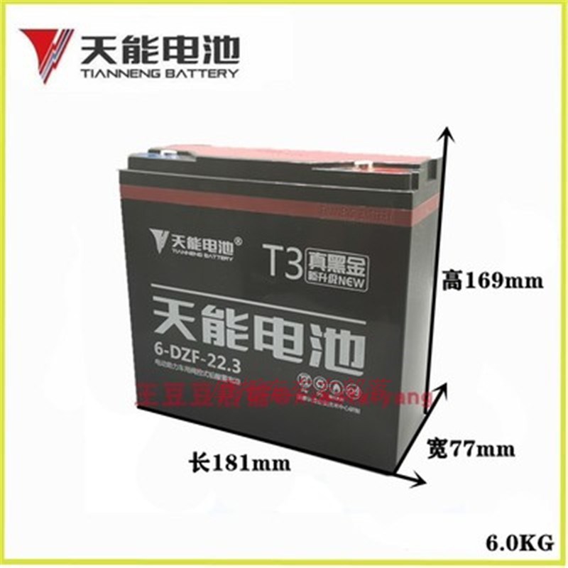 天能电动车单祇12V20A超威电池12V12A照明水泵音响轮椅铅酸电瓶