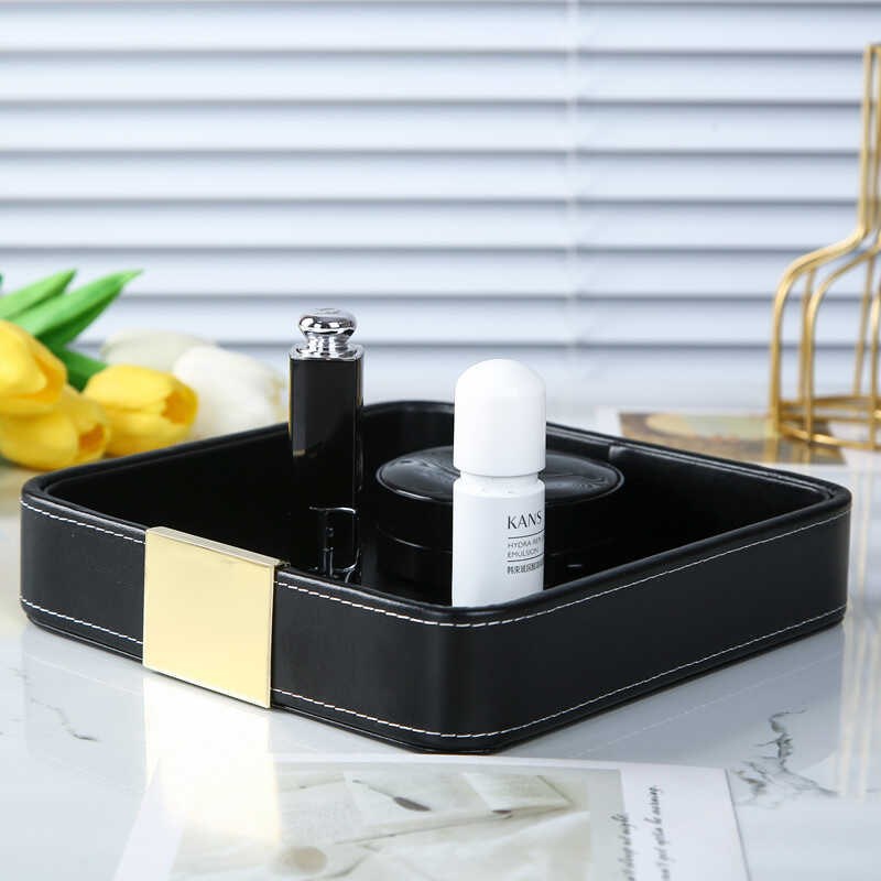 欧式客厅茶几托盘钥匙收纳盒门口玄关放杂物收纳盘桌面摆件置物架