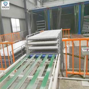 国隆供应多功能菱镁发泡防火门芯板生产线玻镁集装箱铺板设备