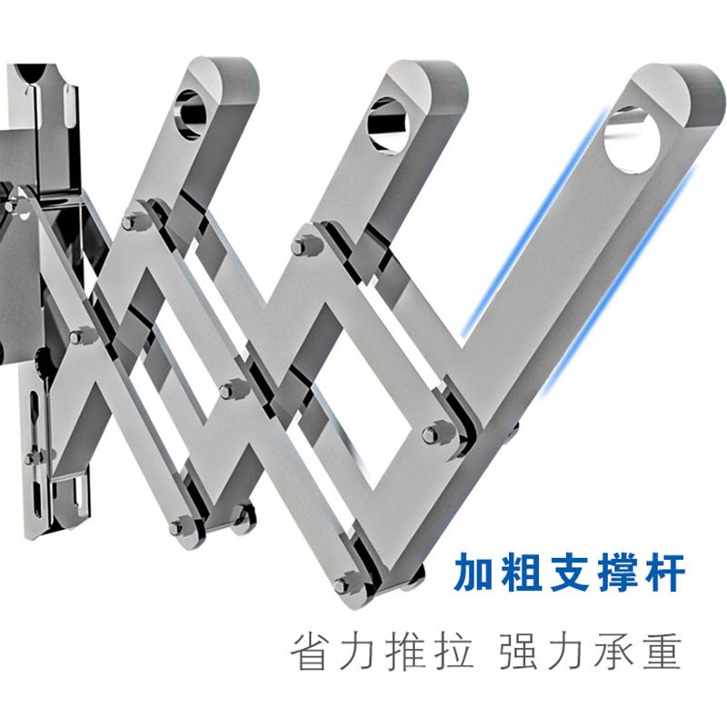 晾衣架阳台外折叠手摇式晒被子家用折叠室内外伸缩不锈钢凉衣服杆