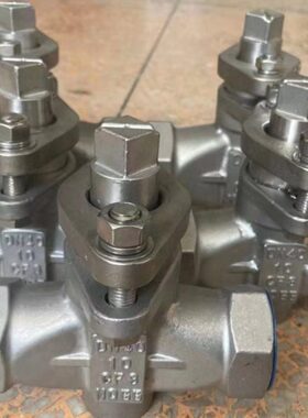 3W旋塞阀10扣牙内丝P通/C/直铸丝4三通-钢内X1不锈钢430X110螺纹W