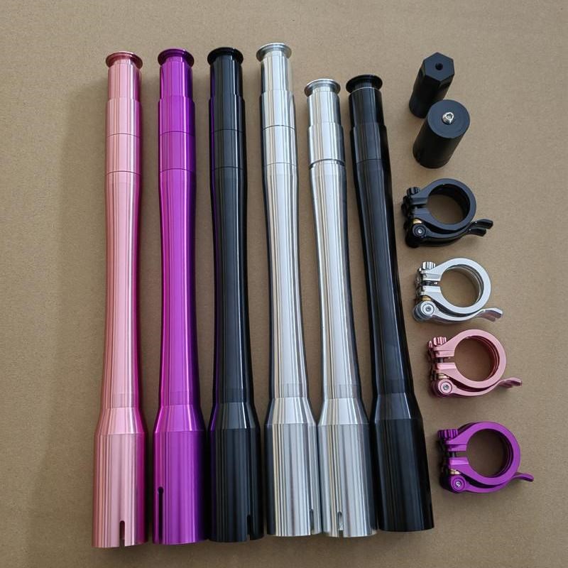 插拔头管CNC铝合金头管38cm折叠自行车把立风行412大行p8X sp8改
