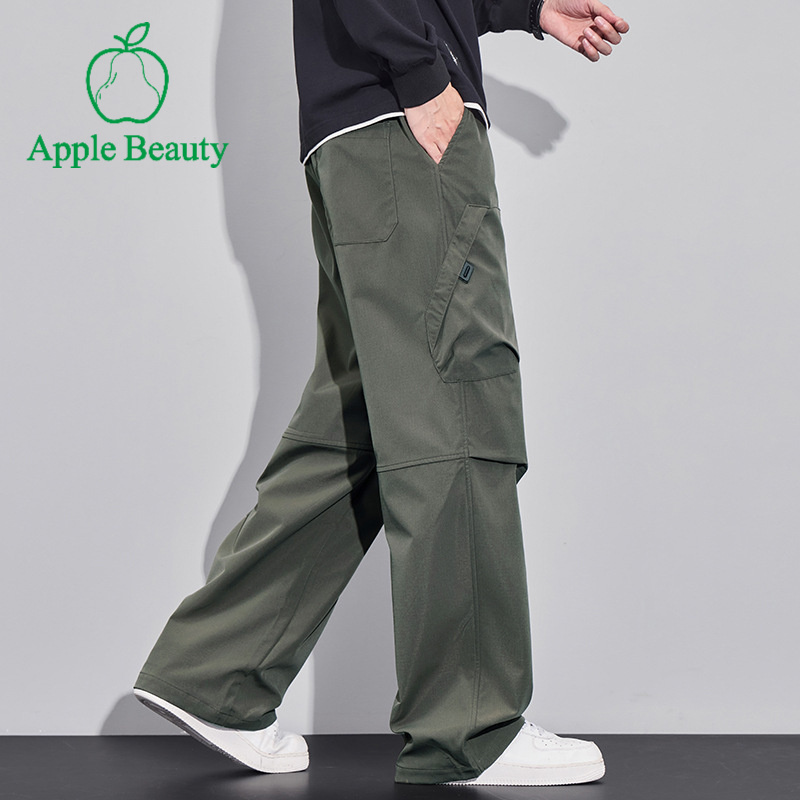 美式潮牌直筒裤男秋冬新款户外登