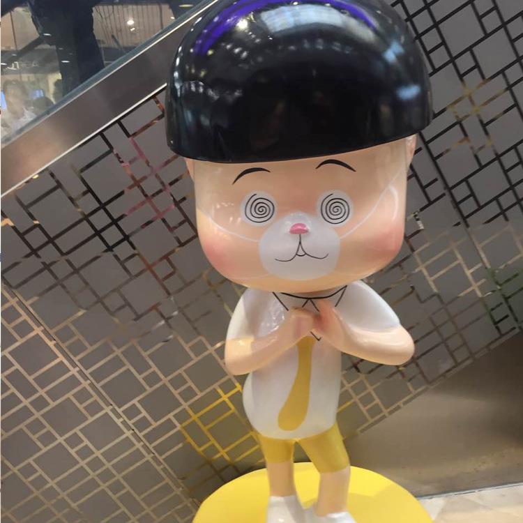 玻璃钢商场店铺卡通公仔人物雕塑园林景区动物摆件创意