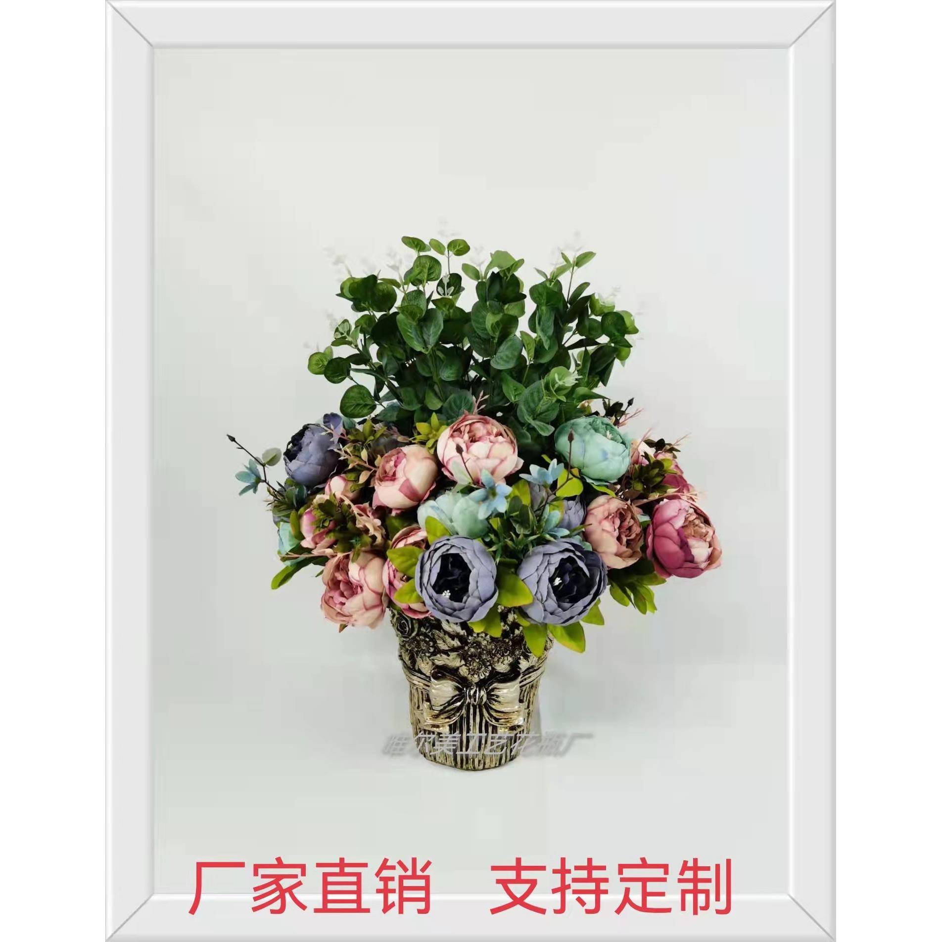 欧式树脂雕刻花瓶插花复古客厅装饰品摆件桌面玄关树脂摆件