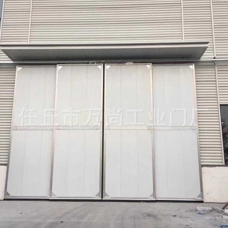 厂房工业推拉门车间推拉工业钢大门吊轮滑轨门手动电动工业推拉门