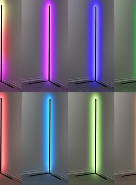 现代直播补光灯LED炫彩RGB落地灯客厅卧室墙角简约幻彩氛围灯