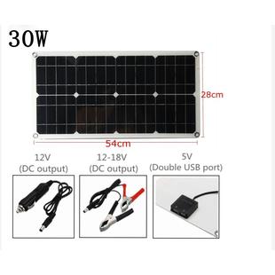 太阳能电源单晶30W太阳能板太阳能充电板户外光伏发电板太阳能