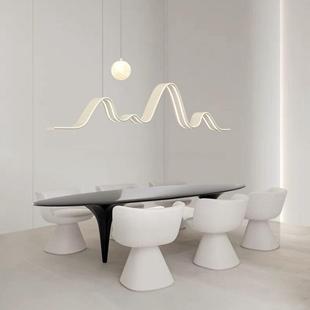 意式 极简轻奢奶油风餐厅吊灯全光谱高显指护眼厨房岛台办公桌吊灯