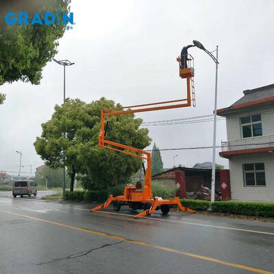 曲直臂升降机升降直臂车电瓶柴油路灯维修曲臂式高空升降平台