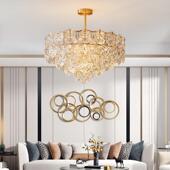 后现代客厅灯玻璃片卧室餐厅灯具 吊灯LED法式 新款 轻奢欧式