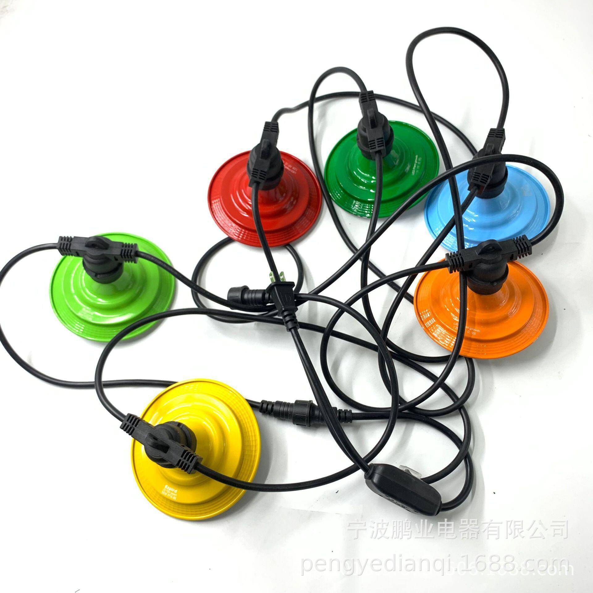 供应大棚养殖种植补光灯串欧规公母对接插头电源线庭院装饰灯串