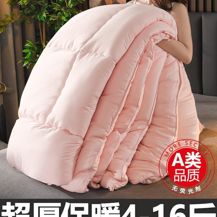 大豆纤维被子冬被加厚保暖10斤丝绵被芯单双人太空被冬天宿舍棉被