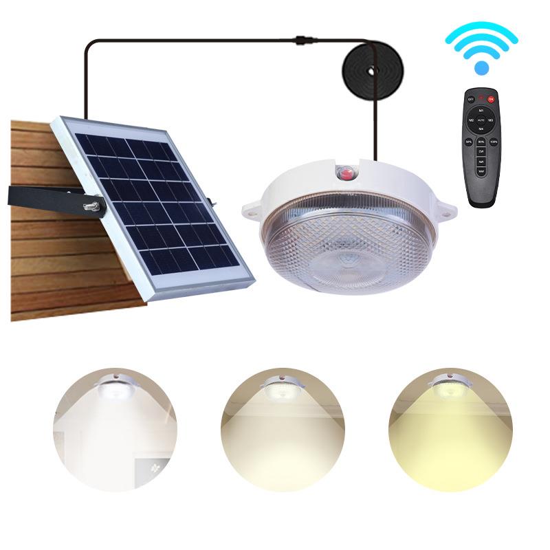 新款太阳能人体感应灯家用庭院吊灯面包灯