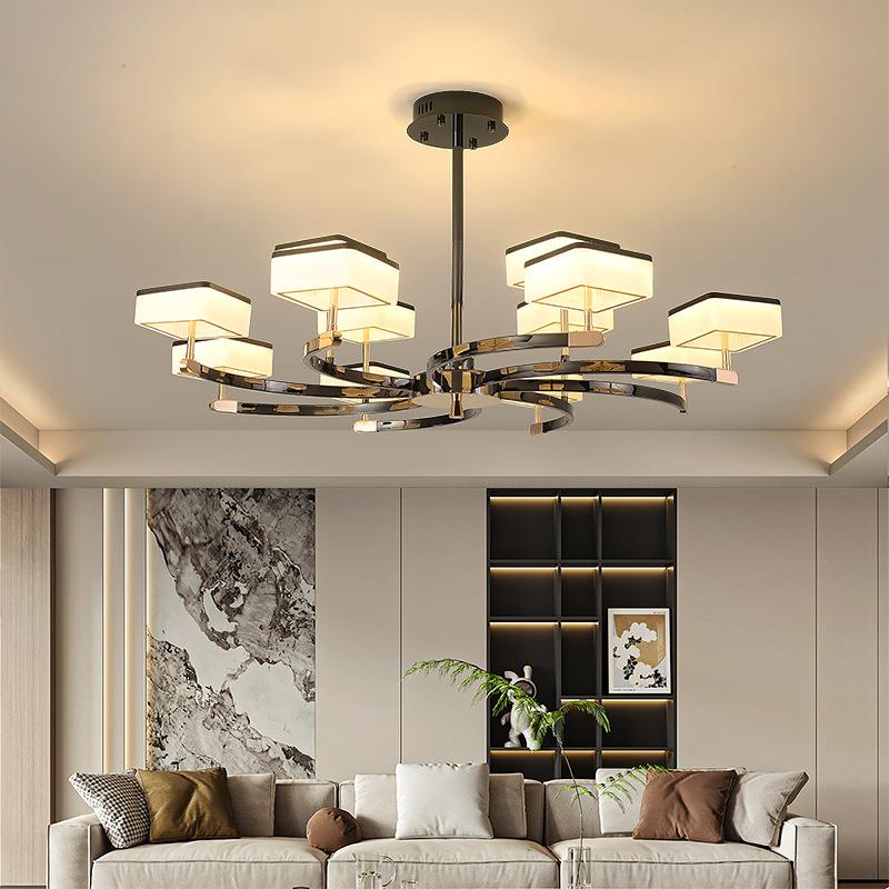 高端轻奢客厅吊灯现代简约大气餐厅灯别墅大厅主灯2024年新款灯具