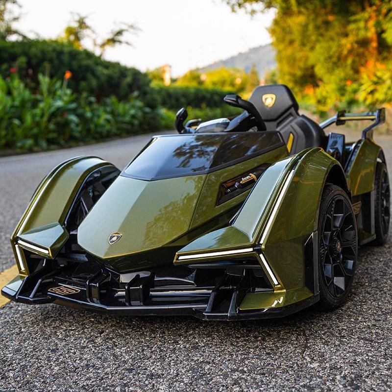 兰博儿童电动汽车四轮遥控宝宝玩具车男女小孩大跑车可坐人car