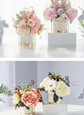 71TX轻奢装饰品家居饰品摆设装饰客厅茶几摆花前台电视柜假花摆件