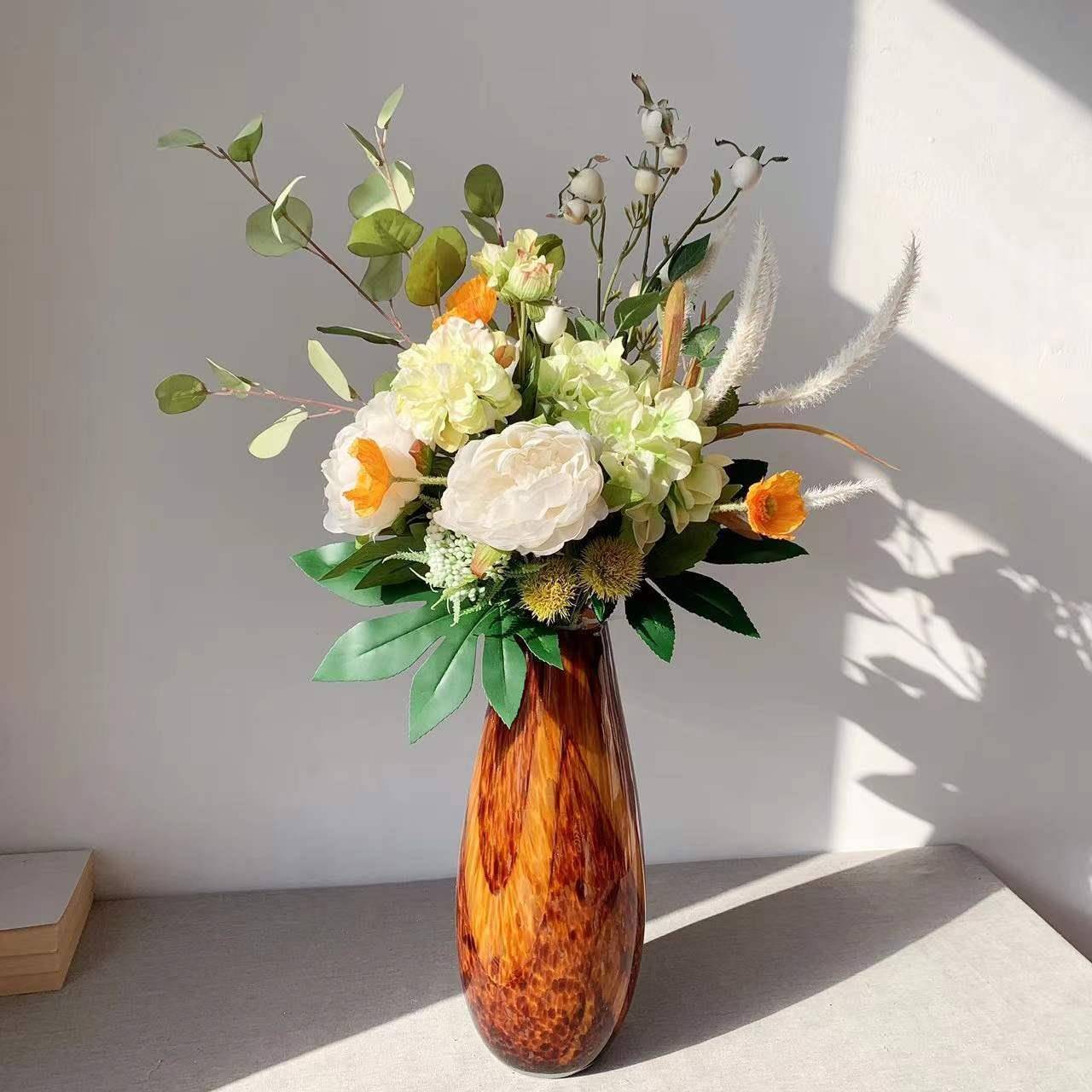 M199白绿清新系手札花束仿真花绢花假花欧式创意花束