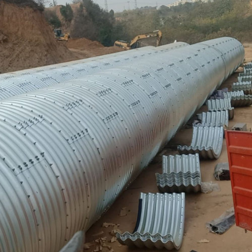 庆阳热镀锌钢波纹涵管厂家金属波纹管涵公路过桥排水涵洞