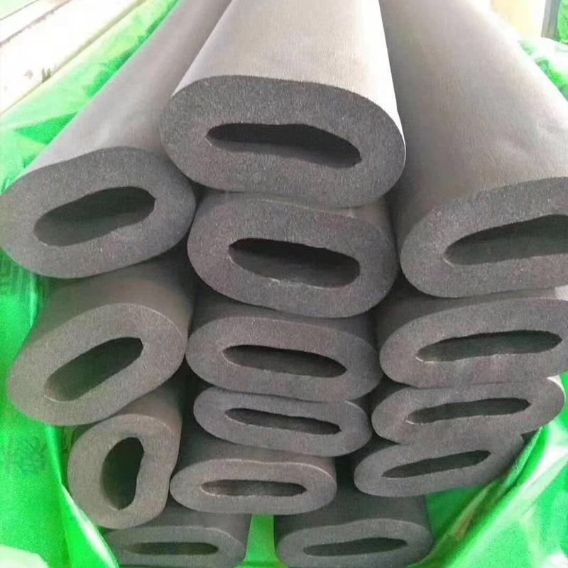 工业橡塑保温管铝箔贴面阻燃橡塑管nbr闭孔发泡橡塑海绵管壳