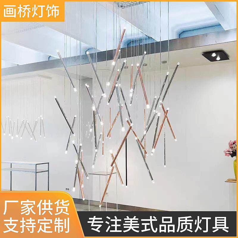 LED设计师款吊灯新中式餐厅茶室灯后现代简约吧台北欧灯饰轻奢