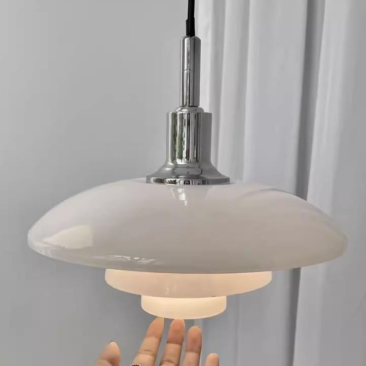 pH3玻璃吊灯粉色奶油风中古餐厅公寓北欧书房吧台卧室床头吊灯具