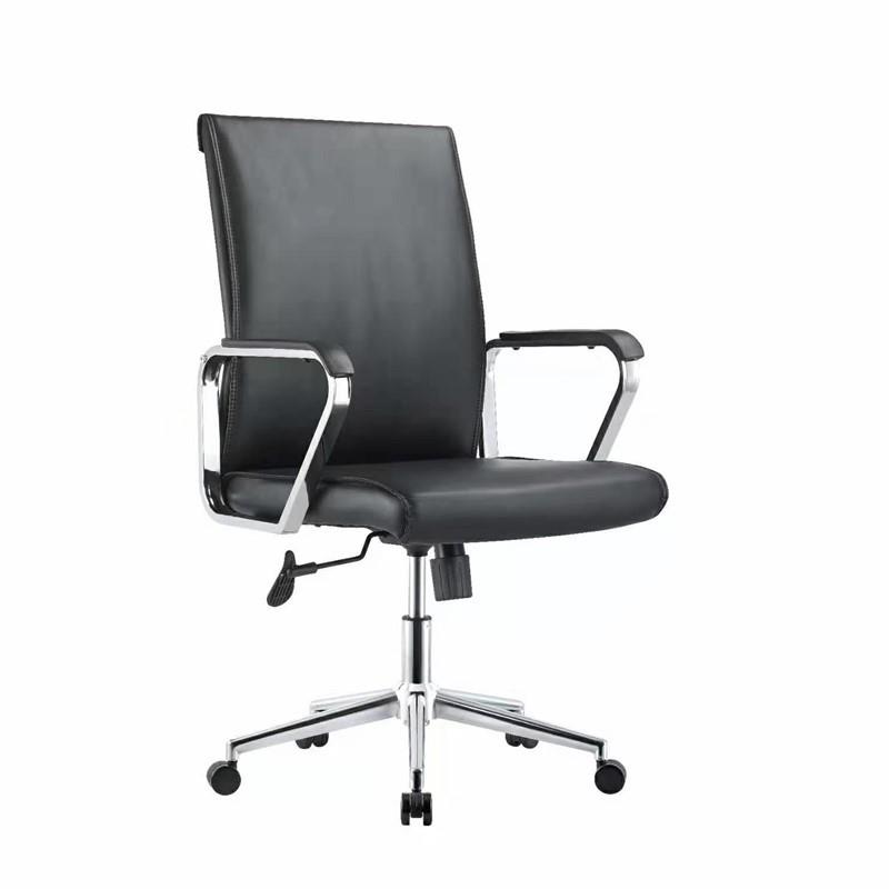 PU办公椅滑轮升将转椅皮质职员电脑椅家用办公室上班椅子简约时尚