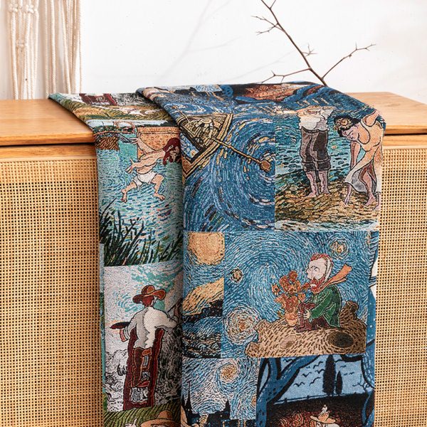 提花布料沙发布料面料手工自己做沙发套罩抱枕桌布艺术风花布布头