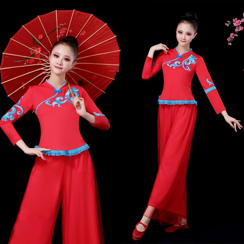 广场舞服装女秋冬季中老年古典舞秧歌服现代民族蒙古舞蹈演出服