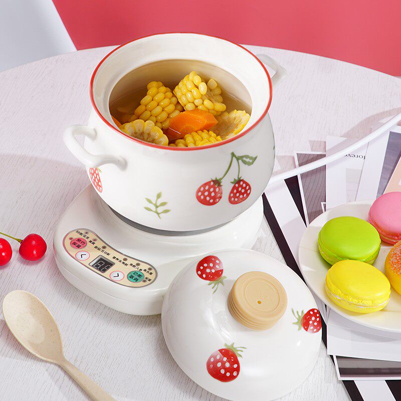 多功能电炖锅玻璃电炖杯陶瓷养生煲汤锅煮粥神器1.2L升办公室炖盅