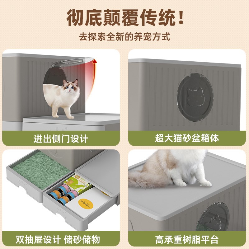 猫笼子超大自由空间家用室内不占地猫别墅带厕所一体三层加粗猫屋