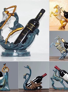 创意红酒c架摆件k酒柜装饰品客厅餐厅轻奢家居工艺品新房乔迁礼物