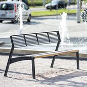 长条凳铁艺椅子户外椅子椅铁艺花园广场室外双人靠背椅商用庭院坐